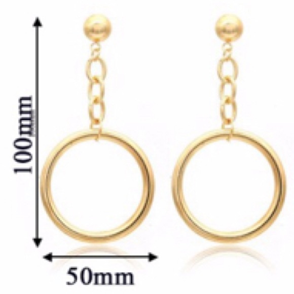 🎈Beautiful geometric round dangle earrings. - Picture 3 of 4